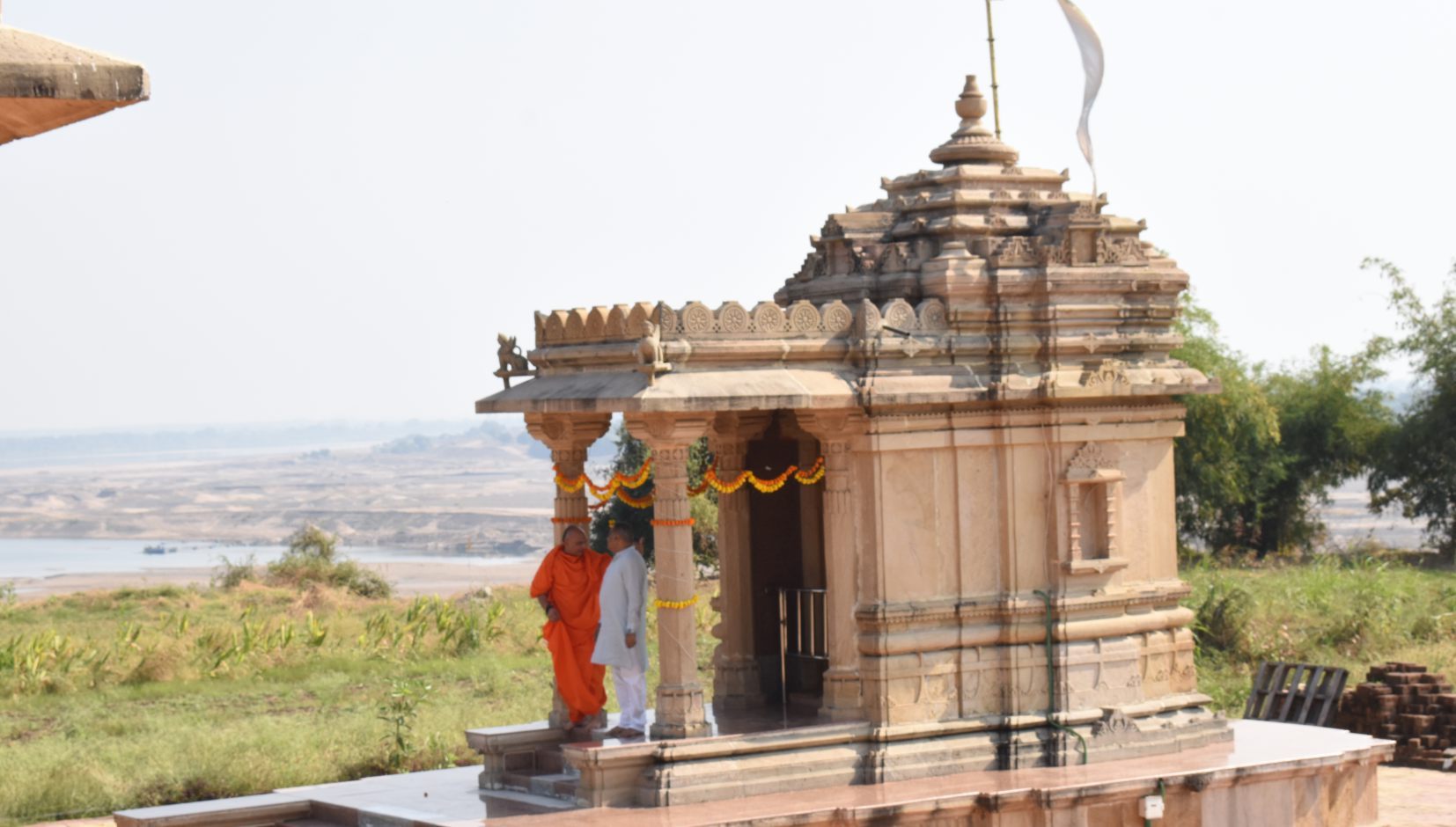 Temple near water
